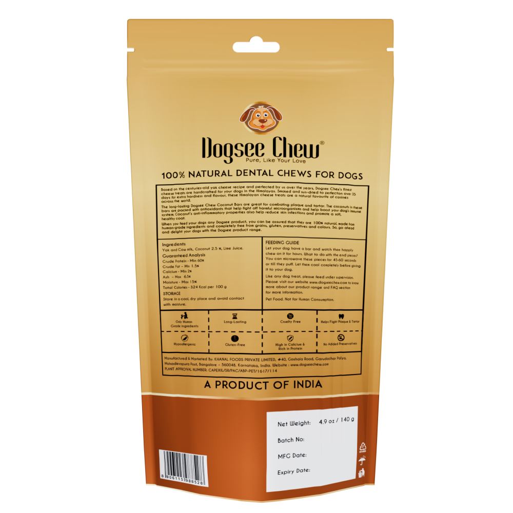 Dogsee Chew Coconut Flavour Medium Bars Dog Treats image 2