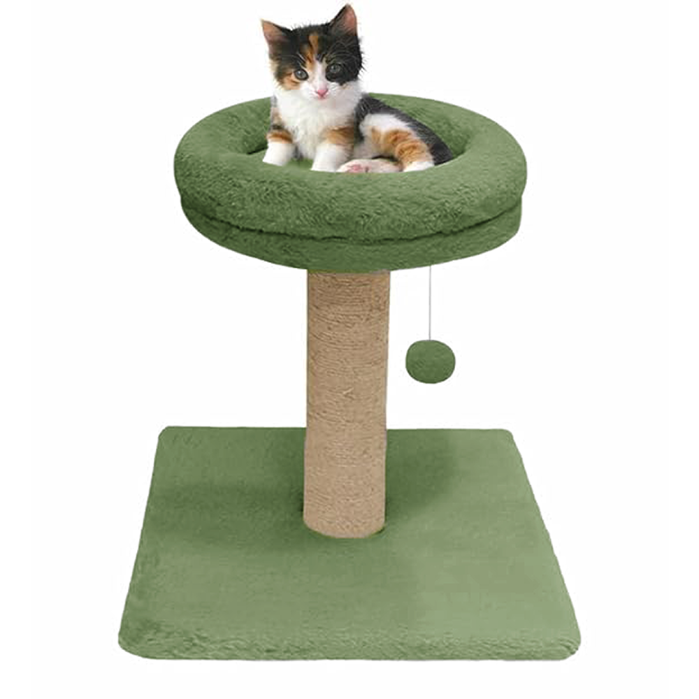 Furrlovers Fur Activity Cat Tree Scratching Post with Sisal Tower (Green) image 4