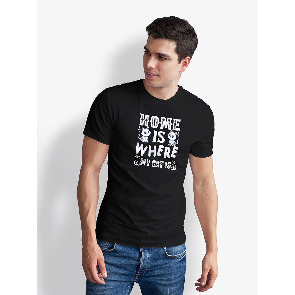 Seek Buy Love Home is Where my Cat is Unisex Tee