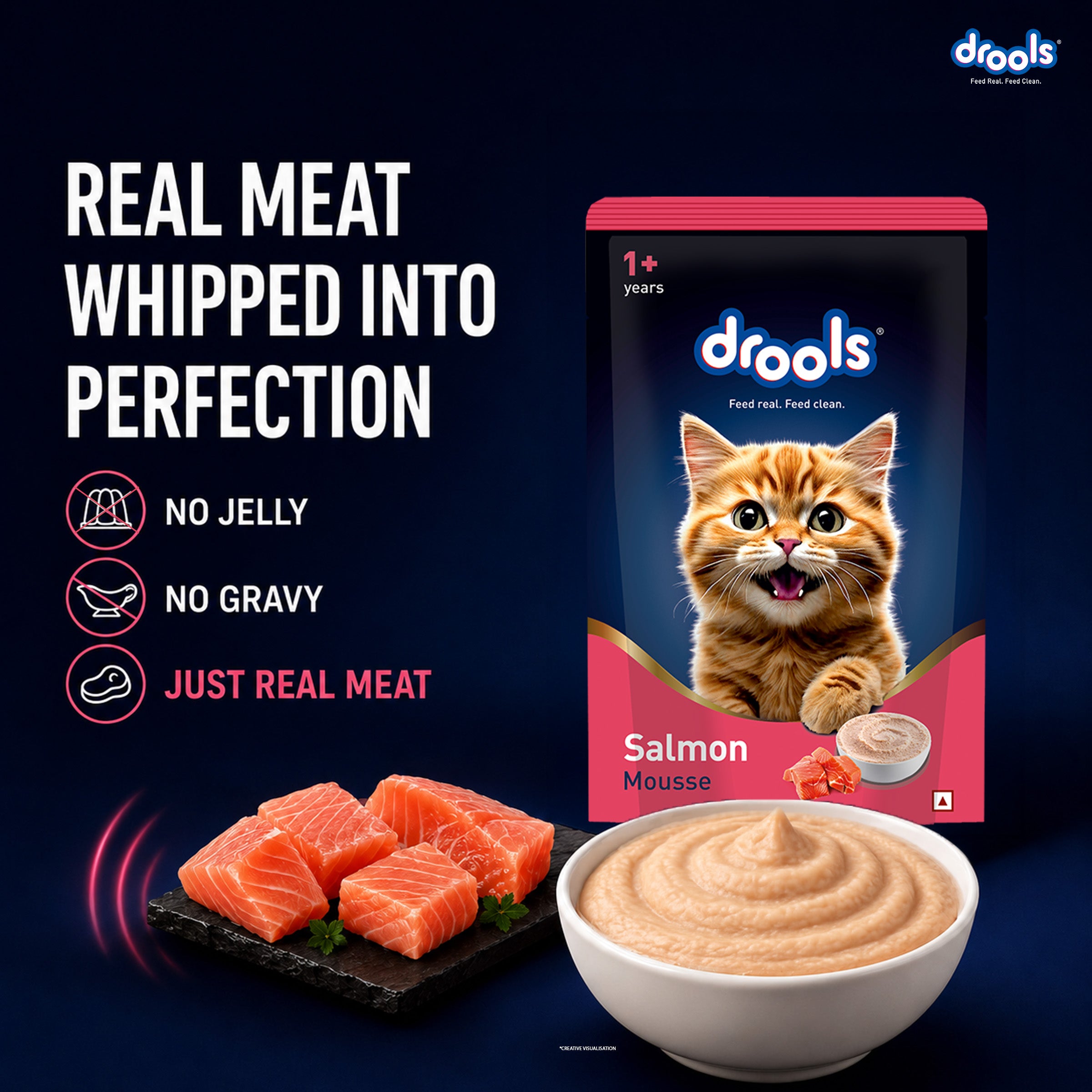 Drools Salmon Mousse Adult Cat Wet Food image 5