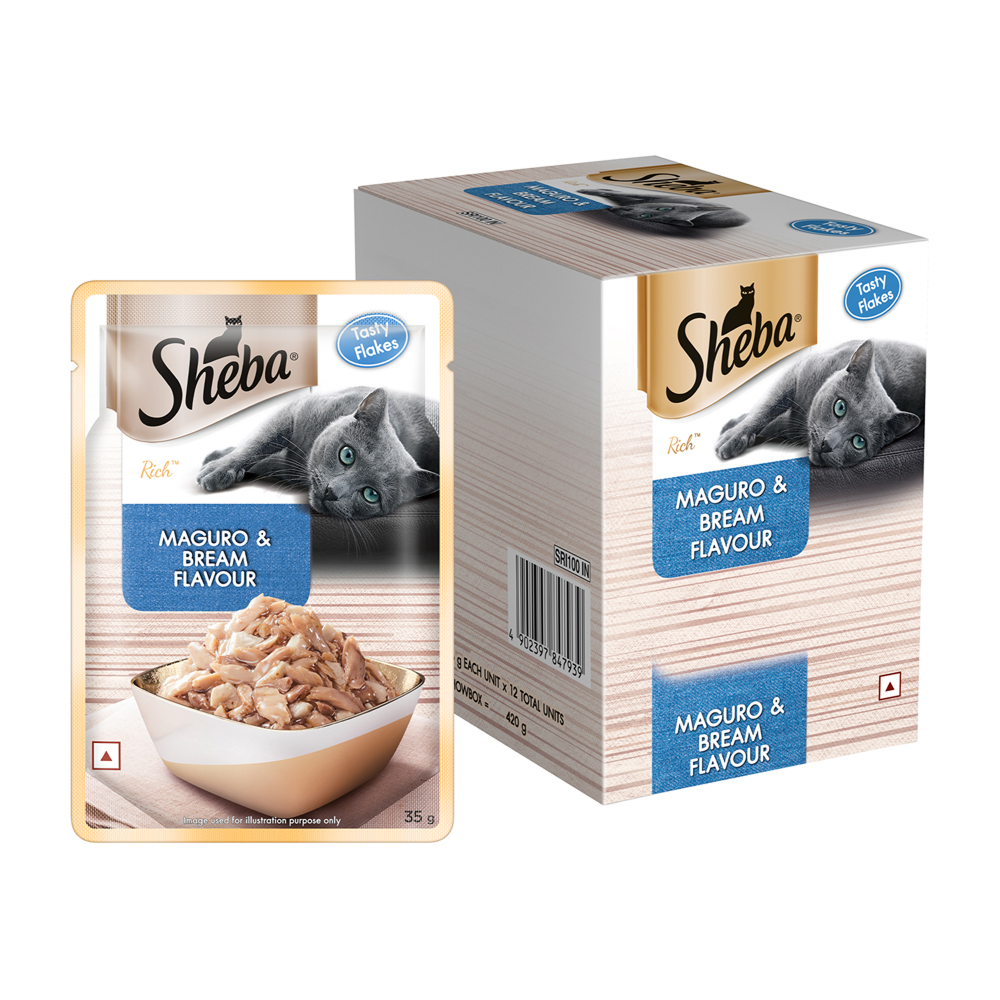 Sheba Maguro & Bream Fish Mix Premium Cat Wet Food image 4