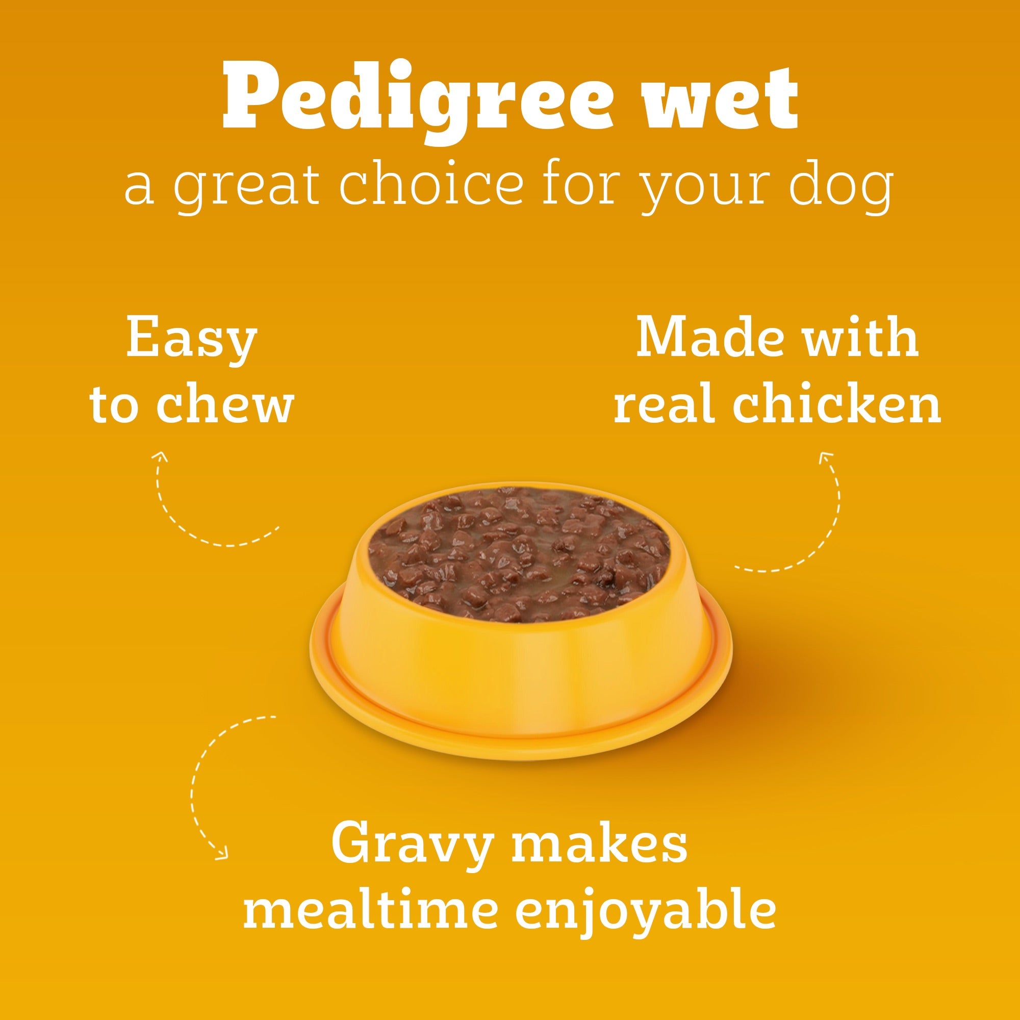 Pedigree Chicken and Liver Chunks in Gravy Adult Dog Wet Food (70g) image 3