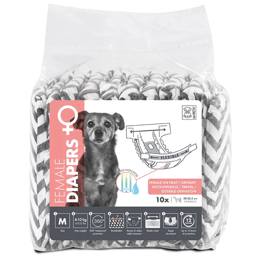 M Pets Diapers for Female Dogs (30x42.5cm) image 6