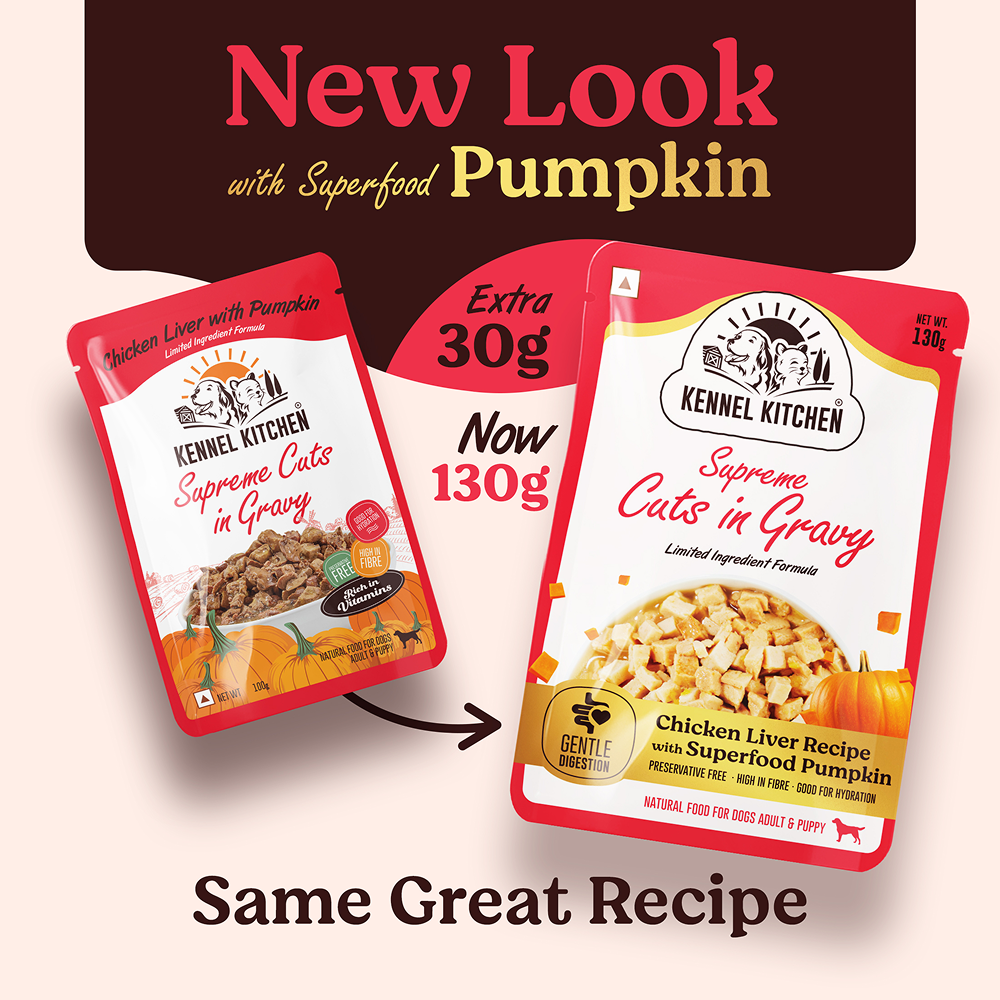 Kennel Kitchen Supreme Cuts in Gravy Chicken Liver Recipe with Pumpkin Puppy & Adult Dog Wet Food (All Life Stage) image 2