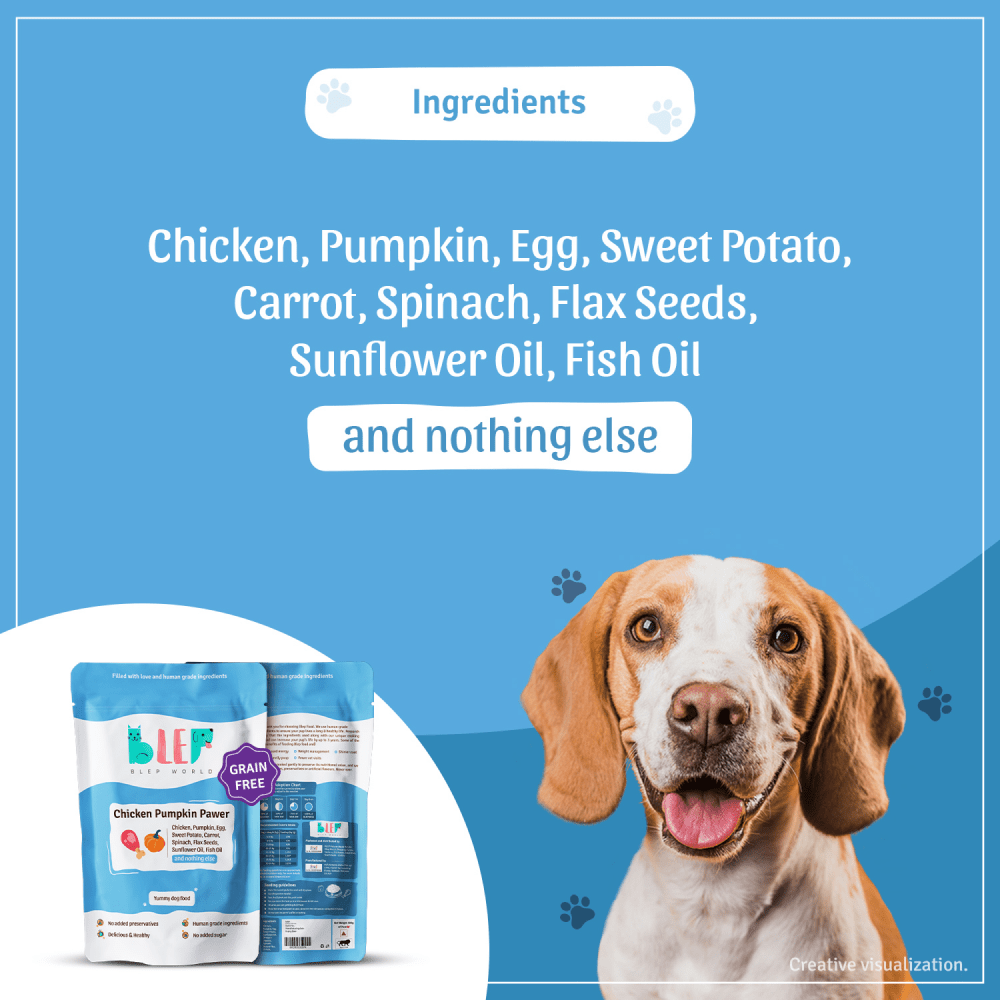 BLEP Chicken & Pumpkin Pawer Dog Wet Food (200g) image 4