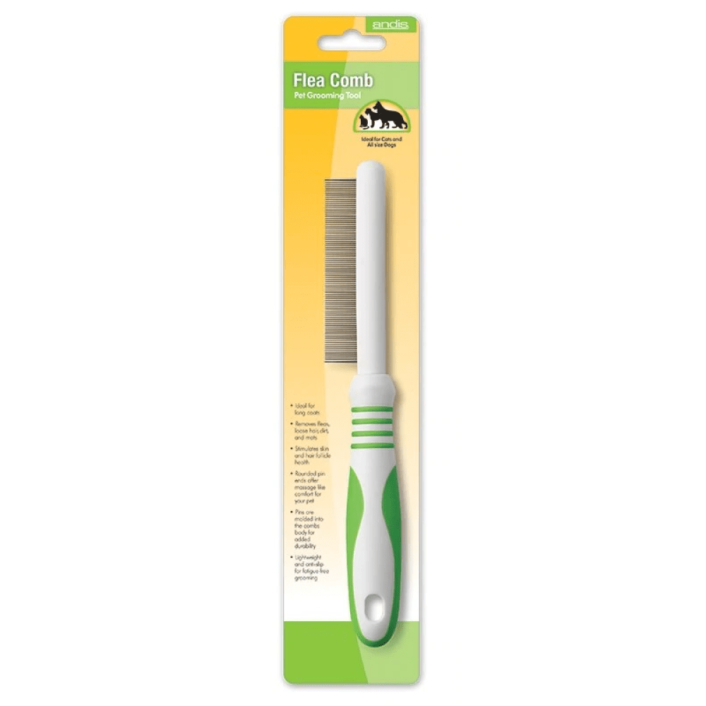 Andis Flea Comb for Dogs (White/Lime Green) image 3