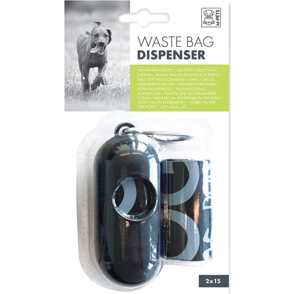 M Pets Waste Bag Dispenser for Dogs (Black/Orange) image 2