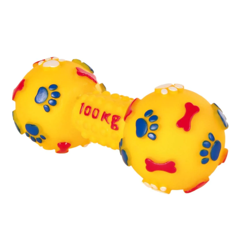 Trixie Playing Rope with Woven in Ball and Dumbbell Vinyl Toy Combo for Dogs image 5