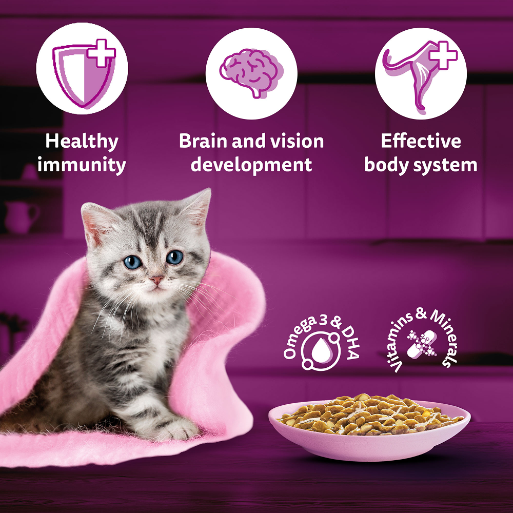 Whiskas Tasty Mix Chicken Tuna with Sweet Potato Kitten Cat Wet Food image 3