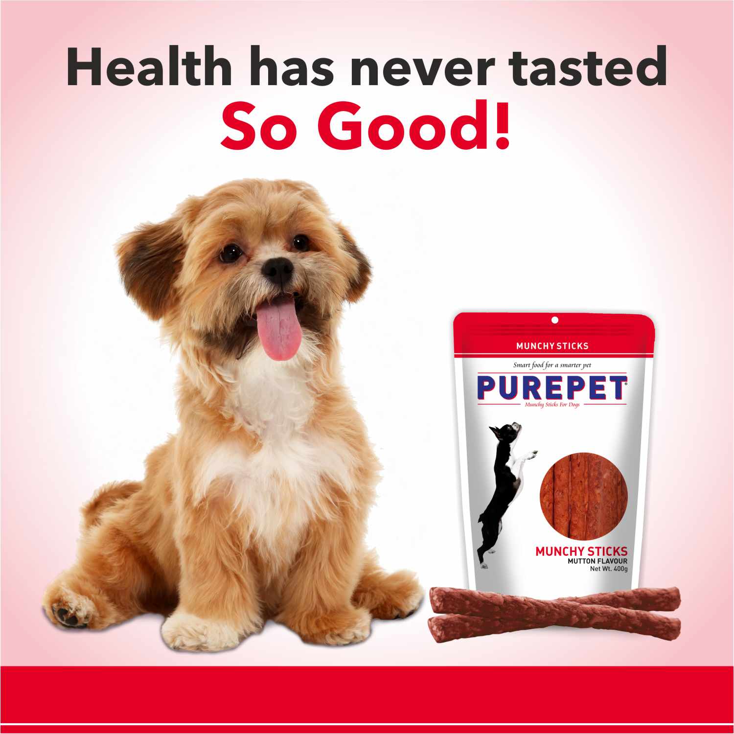 Purepet Mutton Flavour Munchy Sticks Dog Treat image 5