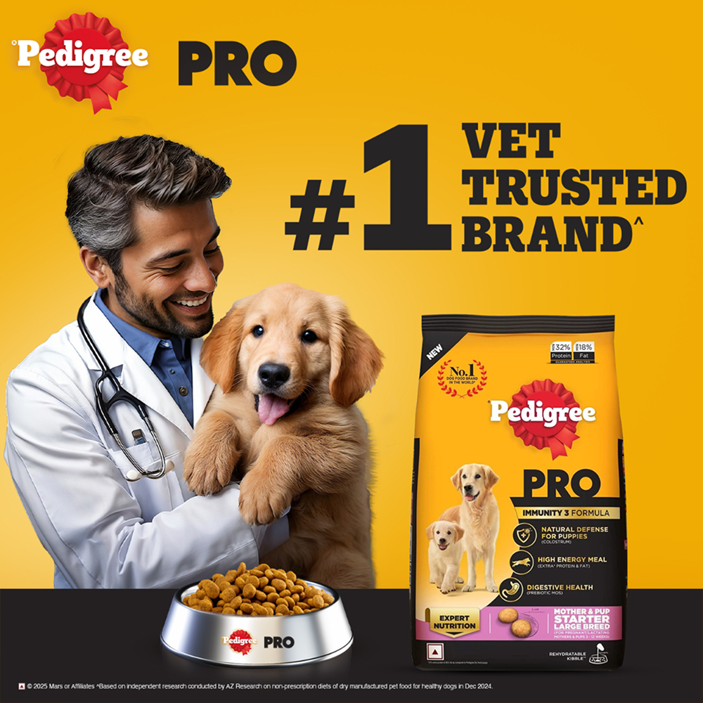 Pedigree PRO Expert Nutrition Lactating/Pregnant Mother & Puppy Starter(3 to 12 Weeks) Large Breed Dog Dry Food (Limited Shelf Life) image 2