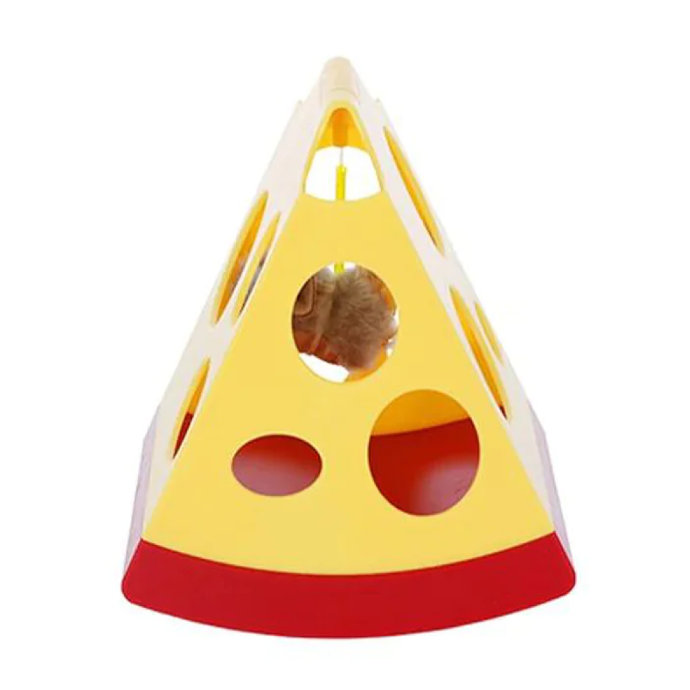 Barkbutler x Fofos Mouse In Cheese Interactive Toy for Cats (Yellow/Red) image 4