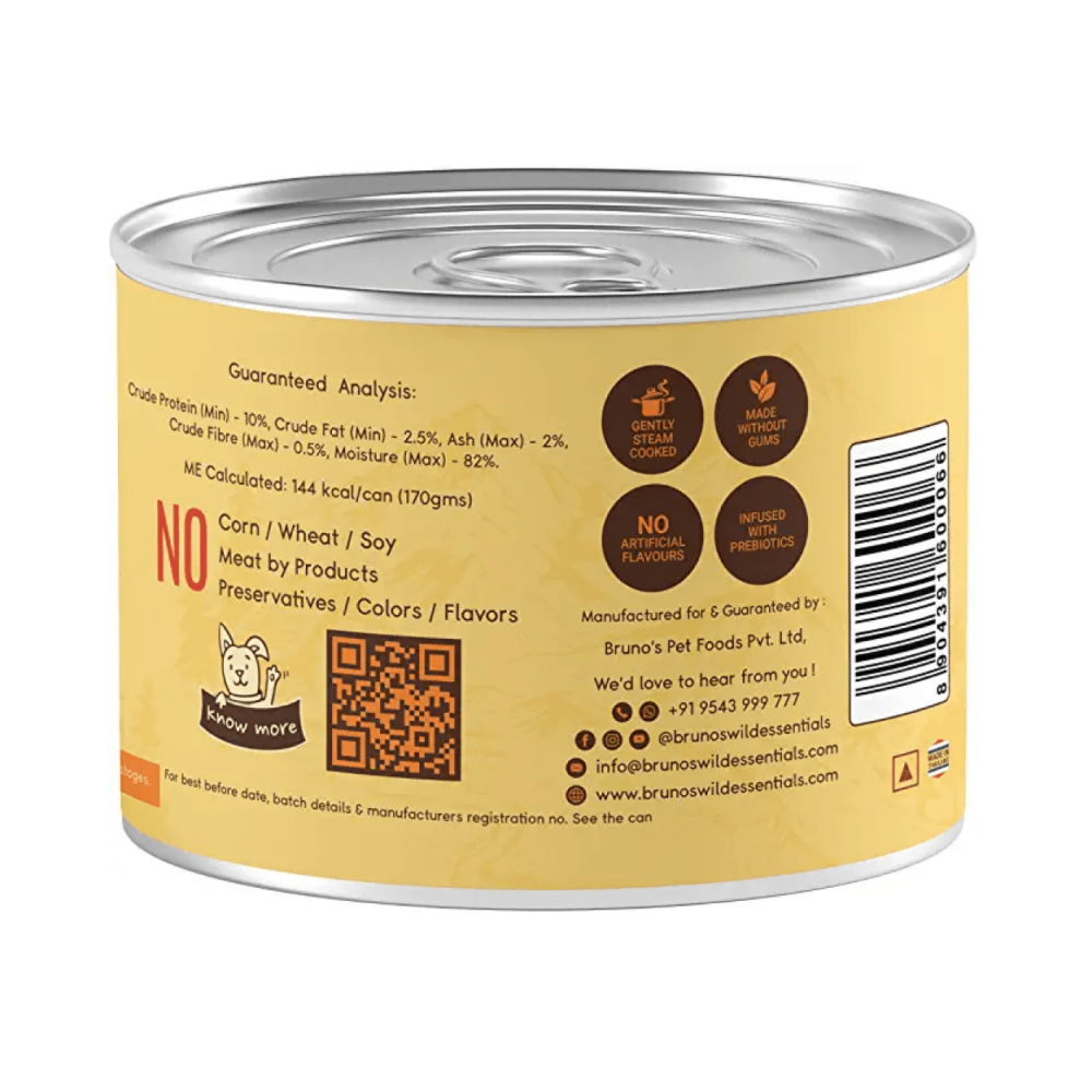 Bruno's Wild Essentials Chicken with Chicken Liver & Vegetables Dog Wet Food image 5