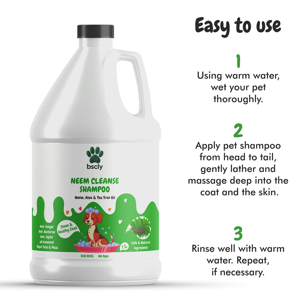 Bscly Neem Cleanse Herbal Shampoo for Cats & Dogs image 10