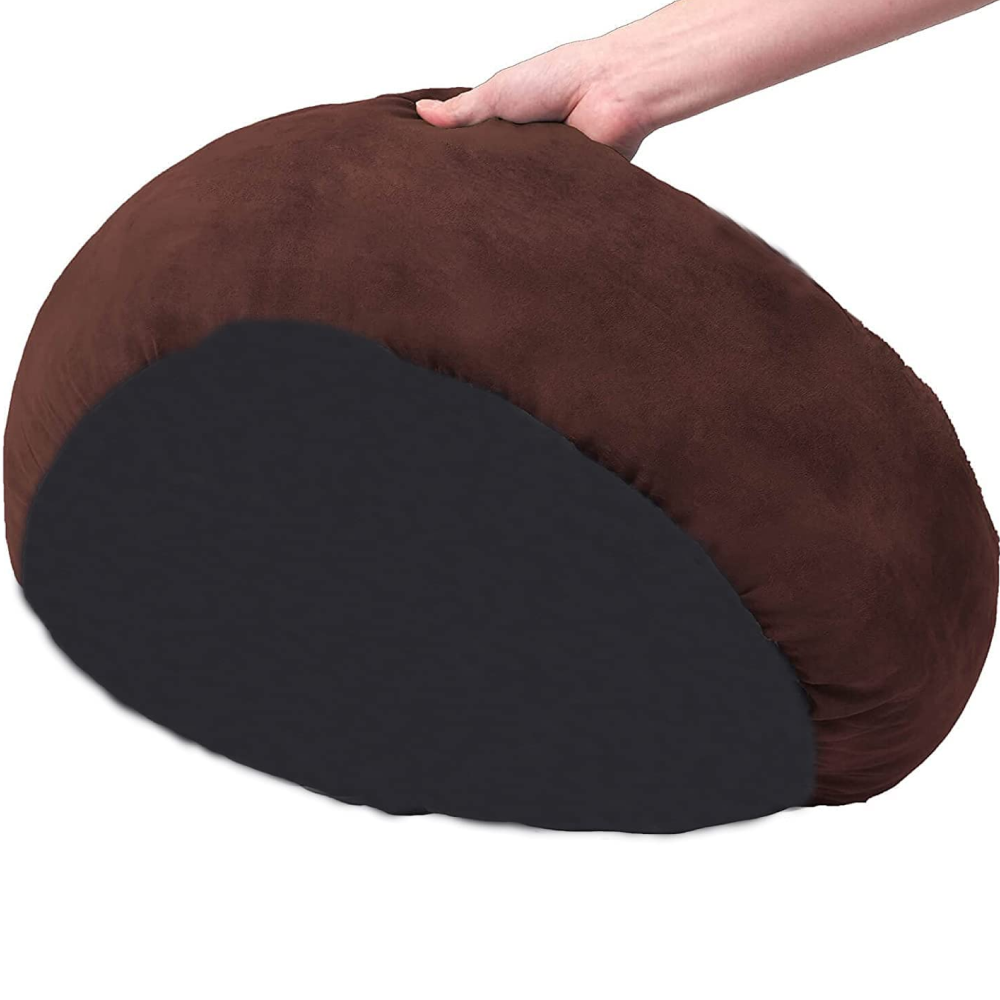 Fluffy's Pawsome Snug Style Hooded Cuddler Bed with Attached Blanket for Dogs and Cats (Brown) image 2