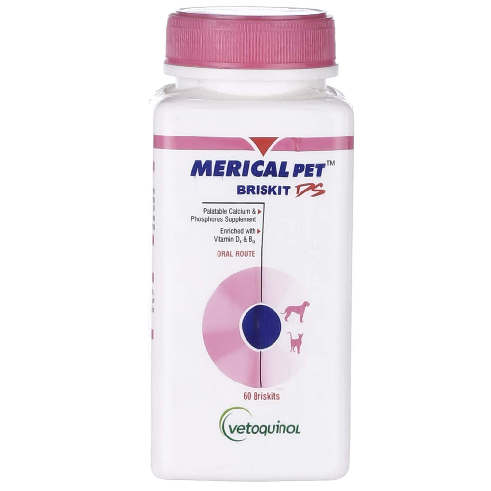 Vetoquinol Merical Pet Briskit DS Calcium Supplement for Dogs and Cats image 2