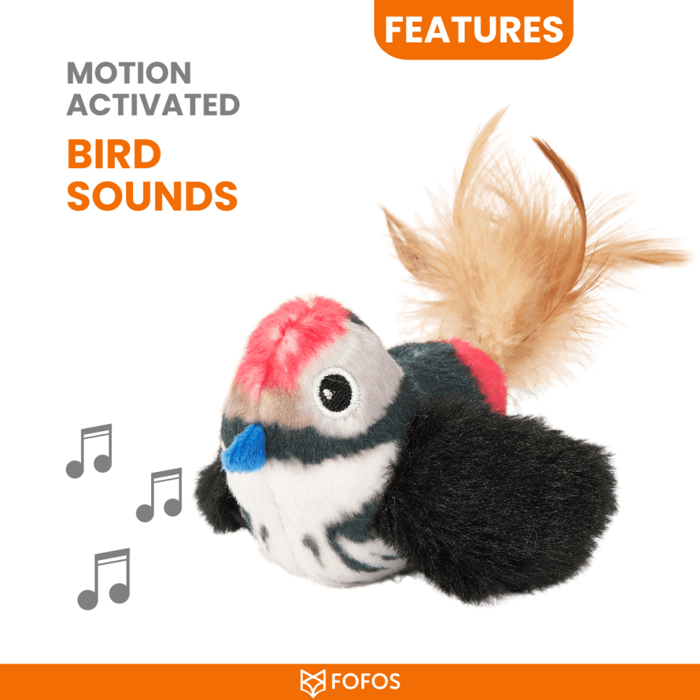 Barkbutler x Fofos Black Bird with Catnip Balls Interactive Toy for Cats (Black) image 5