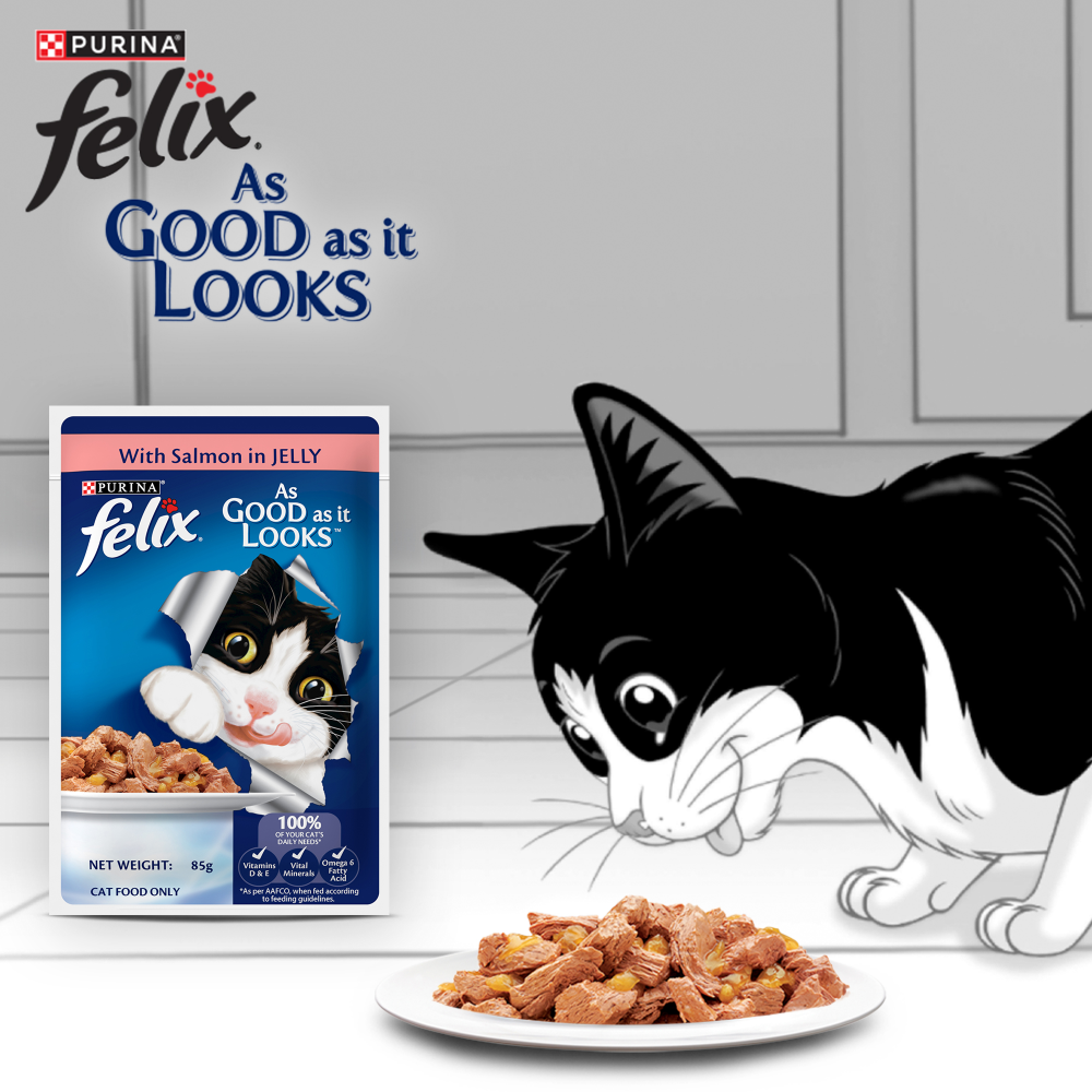 Purina Felix with Sardine and Salmon in Jelly Adult Cat Wet Food image 10