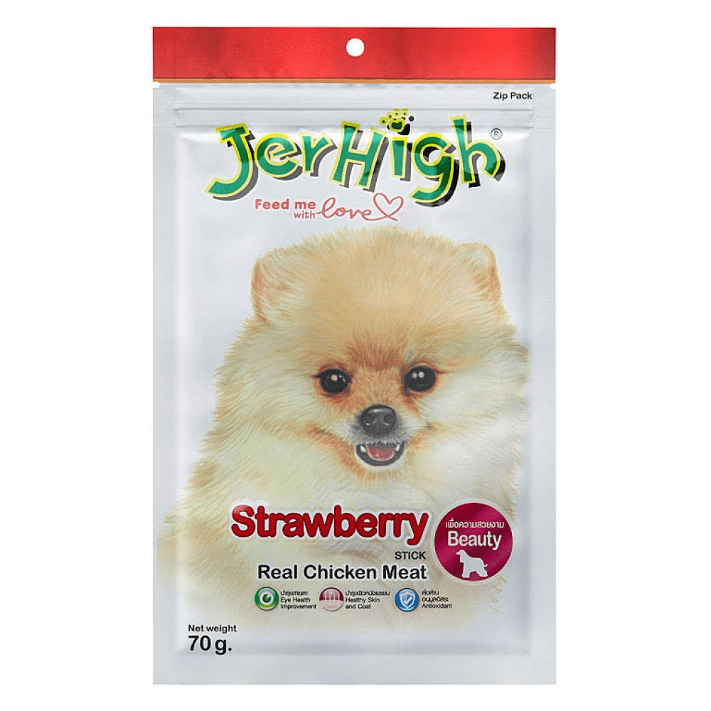 JerHigh Chicken Blueberry And  Chicken Strawberry Dog Treats Combo image 4