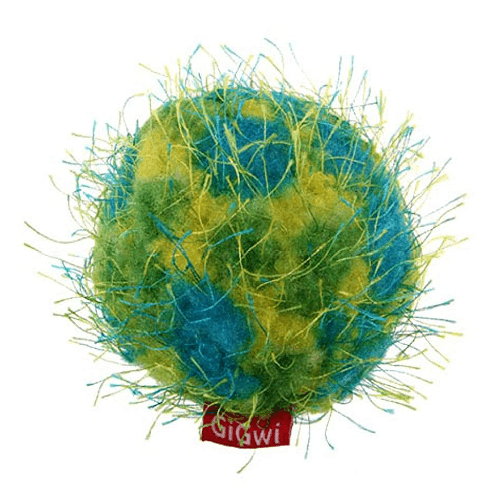GiGwi Crazy Ball with Foam Rubber Ball and Squeaker Toy for Dogs (Green/Blue) image 5