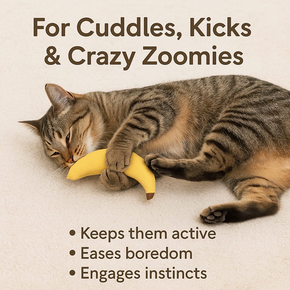 Talking Dog Club Bananas with 100% Catnip Toy for Cats (Yellow) image 5