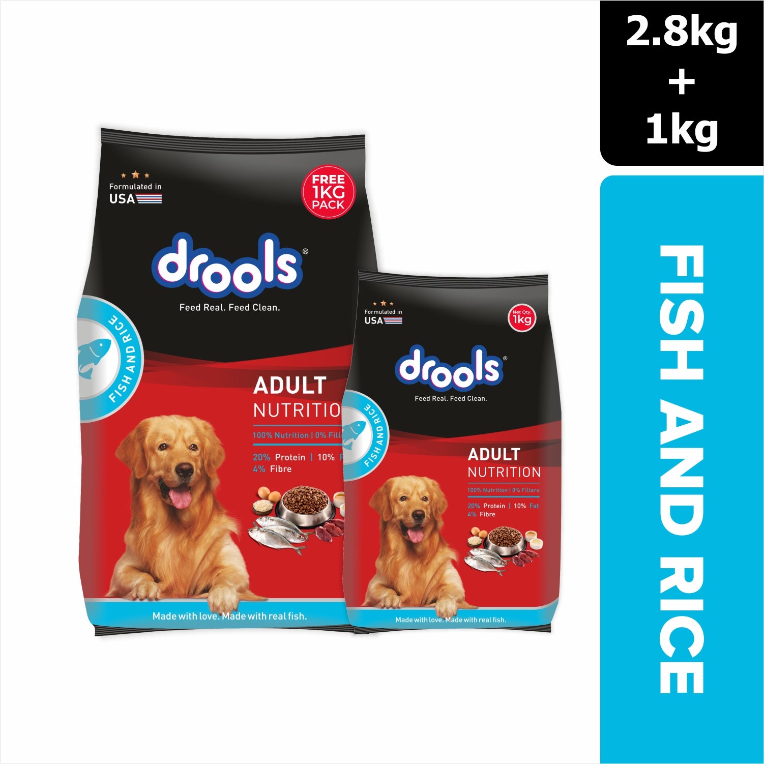 Drools Fish and Rice Adult Dog Dry Food