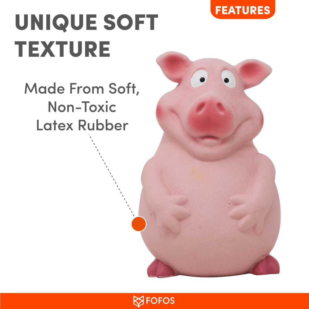 Barkbutler x Fofos Latex Bi Pig Toy for Dogs image 5
