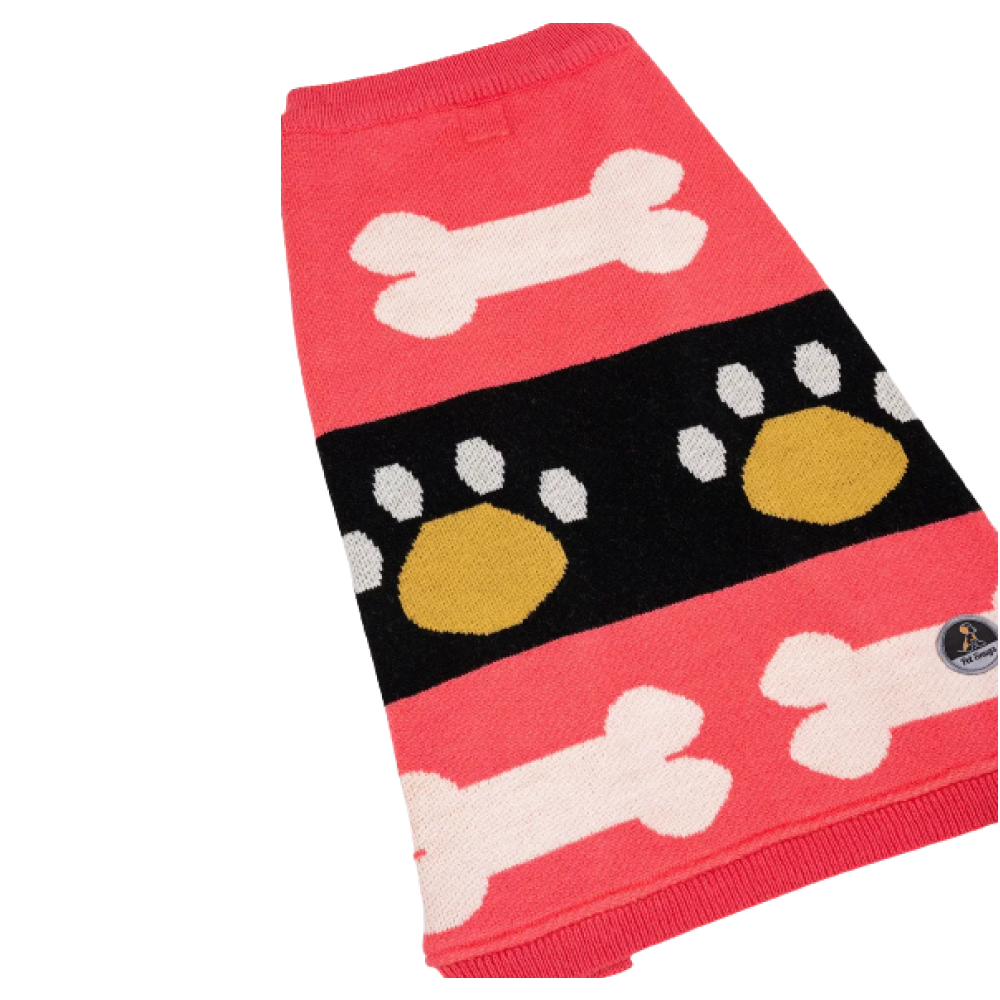 Petsnugs Bones and Paws Sweater for Dogs and Cats (Pink) image 6