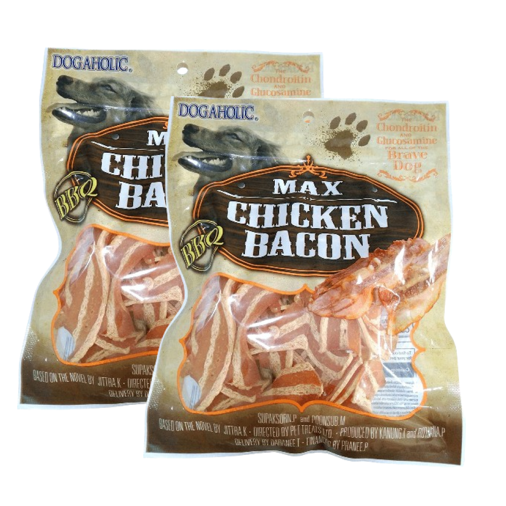 Dogaholic Max Barbeque Chicken Bacon Strips Dog Treats image 6