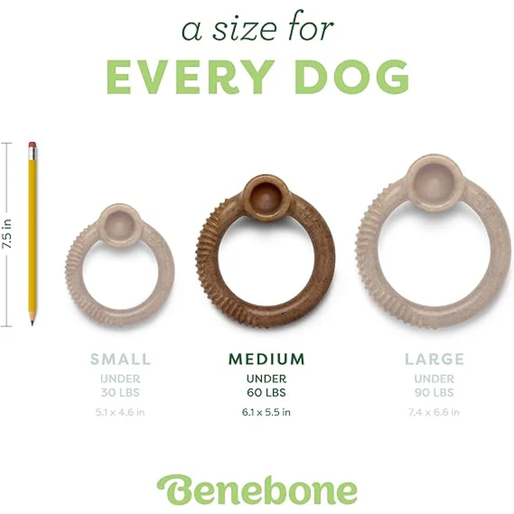 Benebone Bacon Flavoured Ring Bone Chew Toy for Dogs image 2