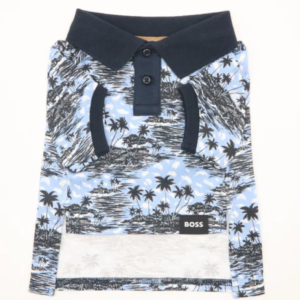 Boss Polo Tshirt for Dogs (Blue Palm)