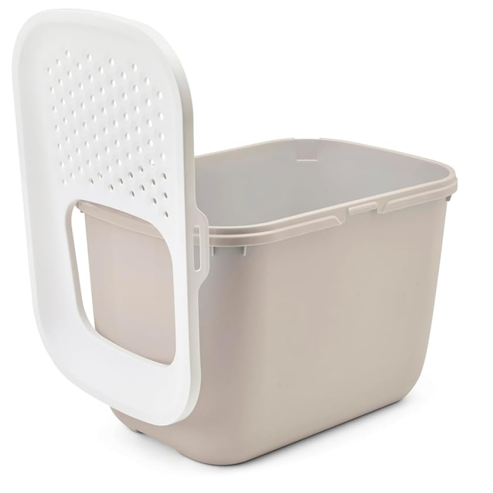 Savic Hop In Modern Litter Tray Box for Cats (Mocha) image 2