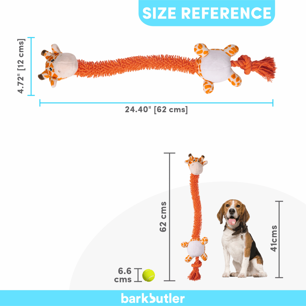 Barkbutler Garry The Giraffe Plush Toy for Dogs | For Soft Chewers image 2