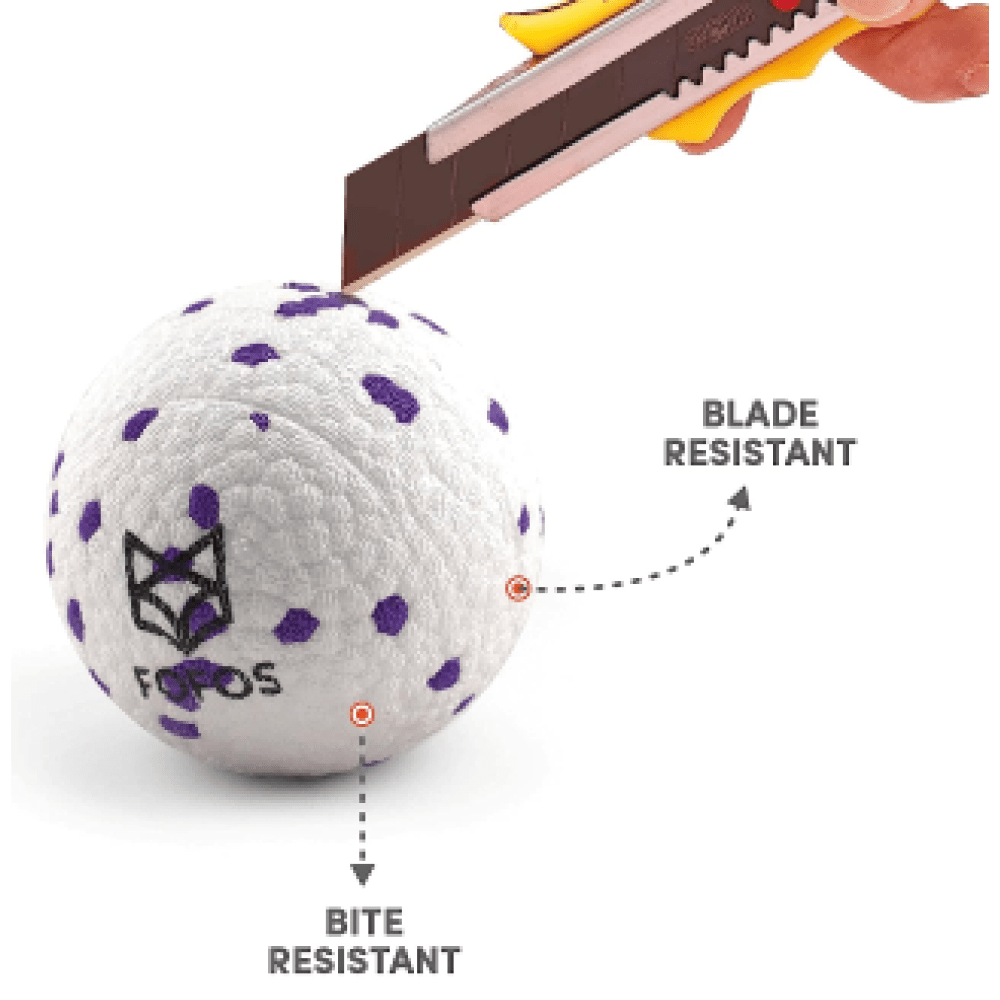 Barkbutler x Fofos Super Bounce Chew Ball for Dogs (White) image 5