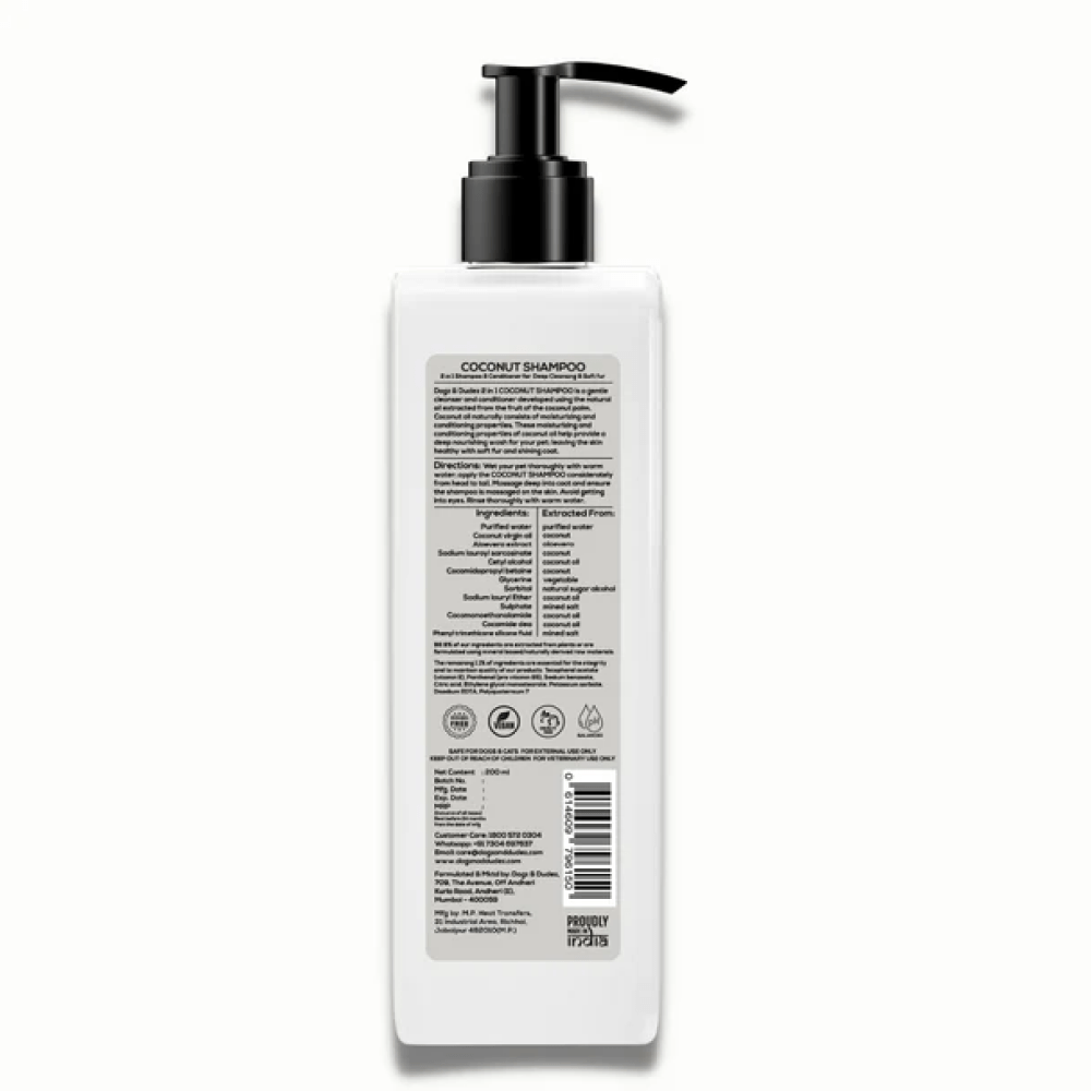 DOGZ & DUDEZ Coconut Shampoo for Dogs and Cats image 3