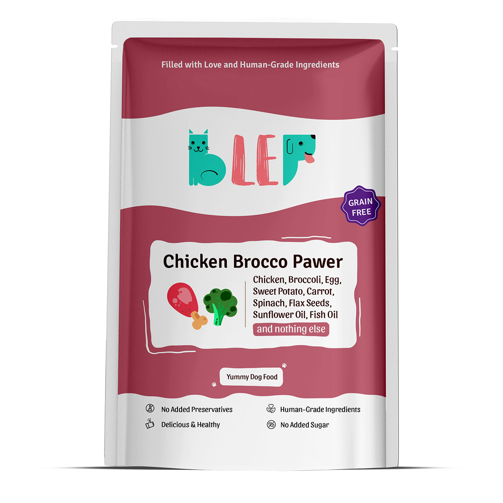 BLEP Chicken Brocco Pawer Dog Wet Food (200g)