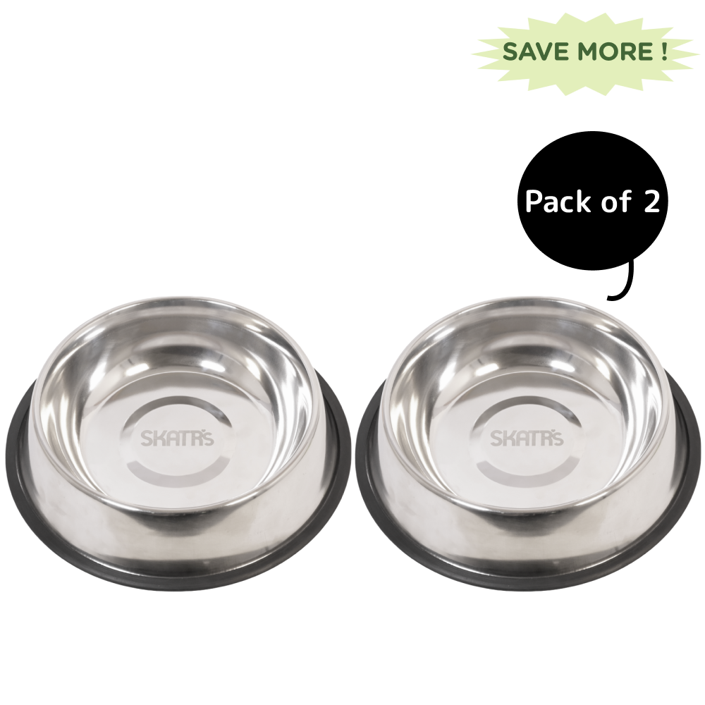 Skatrs Anti Skid Stainless Steel Bowl for Dogs and Cats (1400mL) image 4