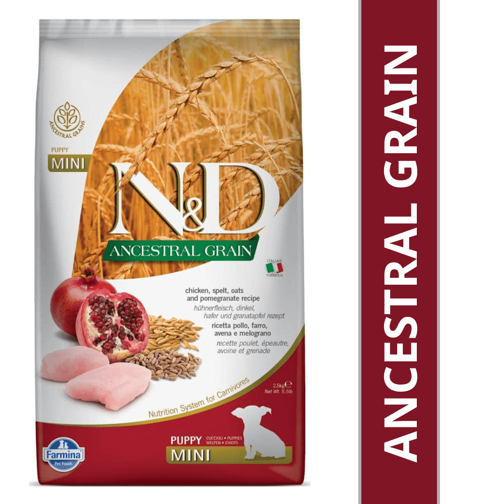 Farmina N&D Chicken & Pomegranate Ancestral Grain Puppy Mini Dog Dry Food image 10
