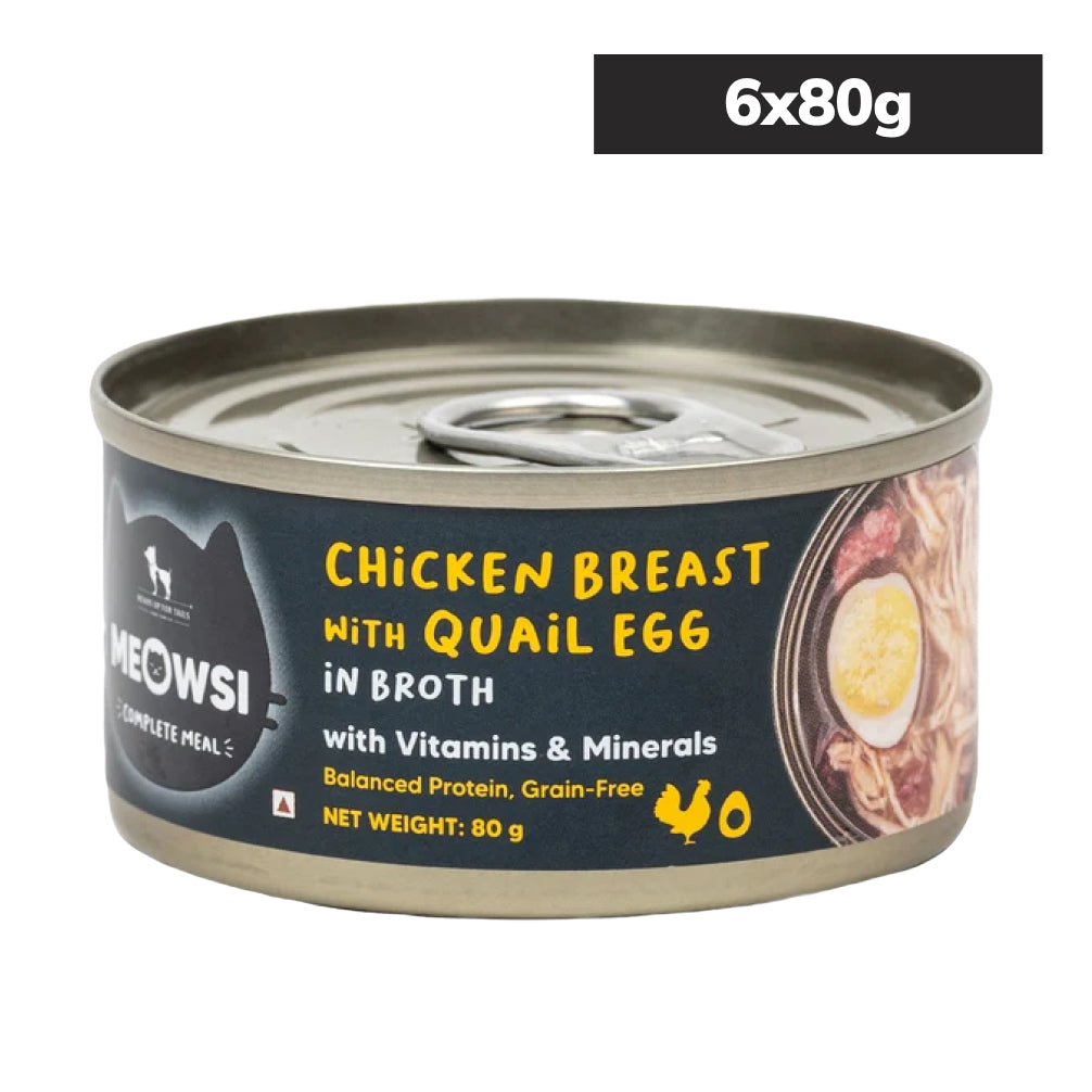 HUFT Meowsi Chicken Breast with Quail Egg In Broth Canned Cat Wet Food image 2