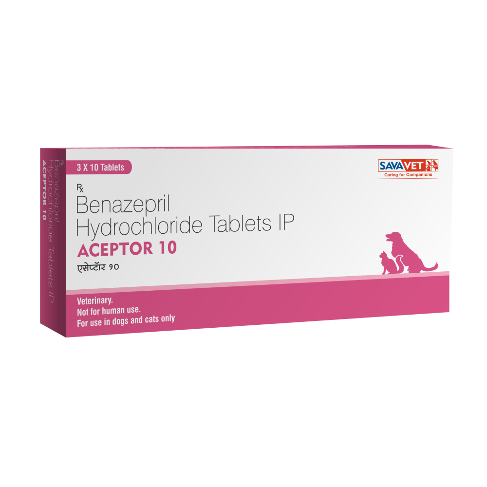 Savavet Aceptor (Benazepril Hydrochloride) Tablet for Dogs and Cats (pack of 10 tablets) image 4