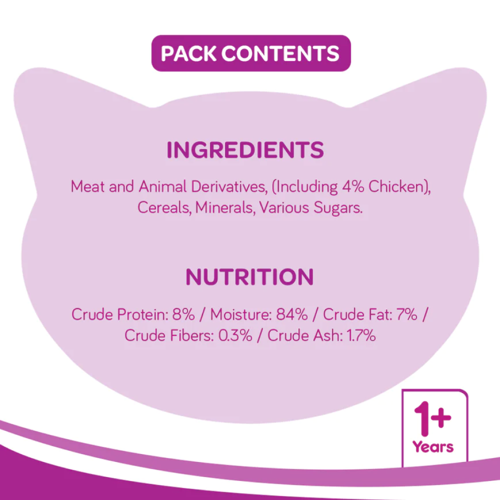Whiskas Chicken Gravy Adult Cat Wet Food and Tuna Flavour Adult Cat Dry Food Combo image 4