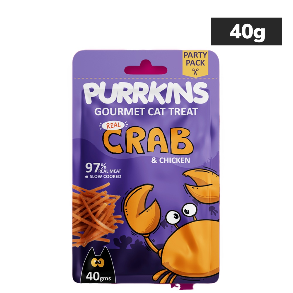 Purrkins Crab & Chicken and Lobster & Chicken and Scallop & Chicken Soft Jerky Combo Cat Treats image 4