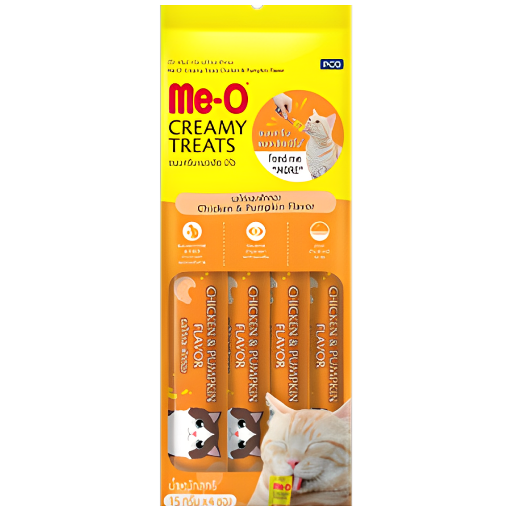 Me O Bonito Creamy, Chicken and Pumpkin and Tuna and Goat Creamy Treat Combo Cat image 3