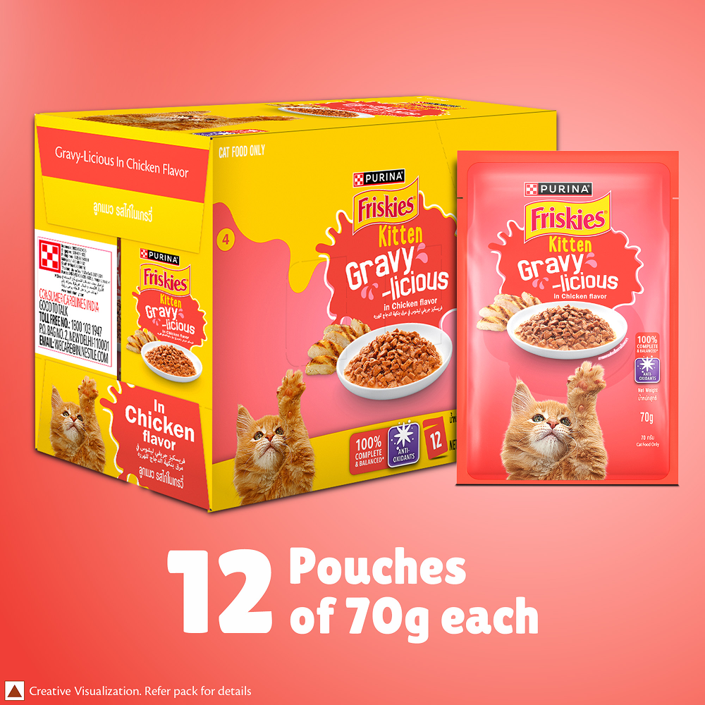 Purina Friskies Chicken Flavour Gravy licious Kitten Cat Wet Food image 5