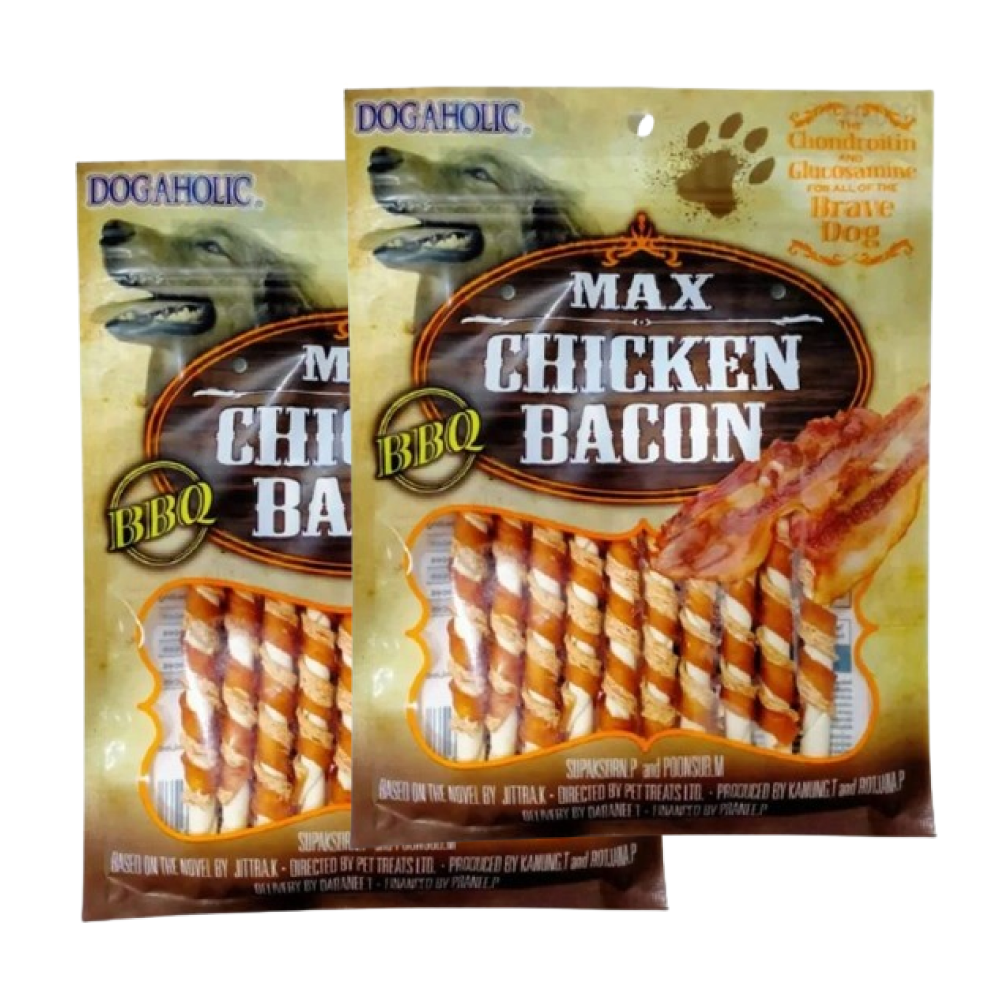 Dogaholic Max Barbeque Chicken Bacon Sticks Dog Treats image 6