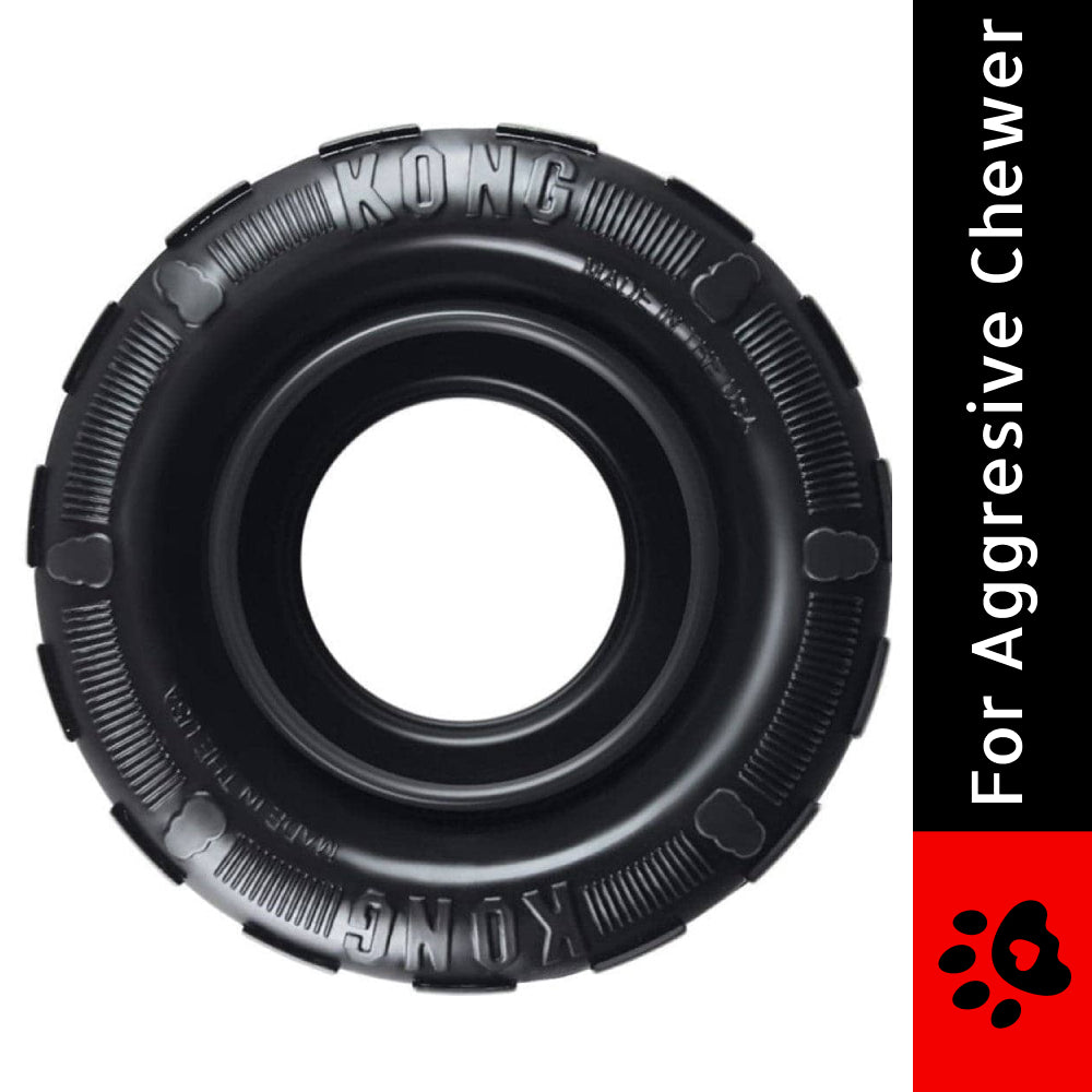 Kong Tire Toy for Dogs (Black) | For Aggressive Chewers image 2