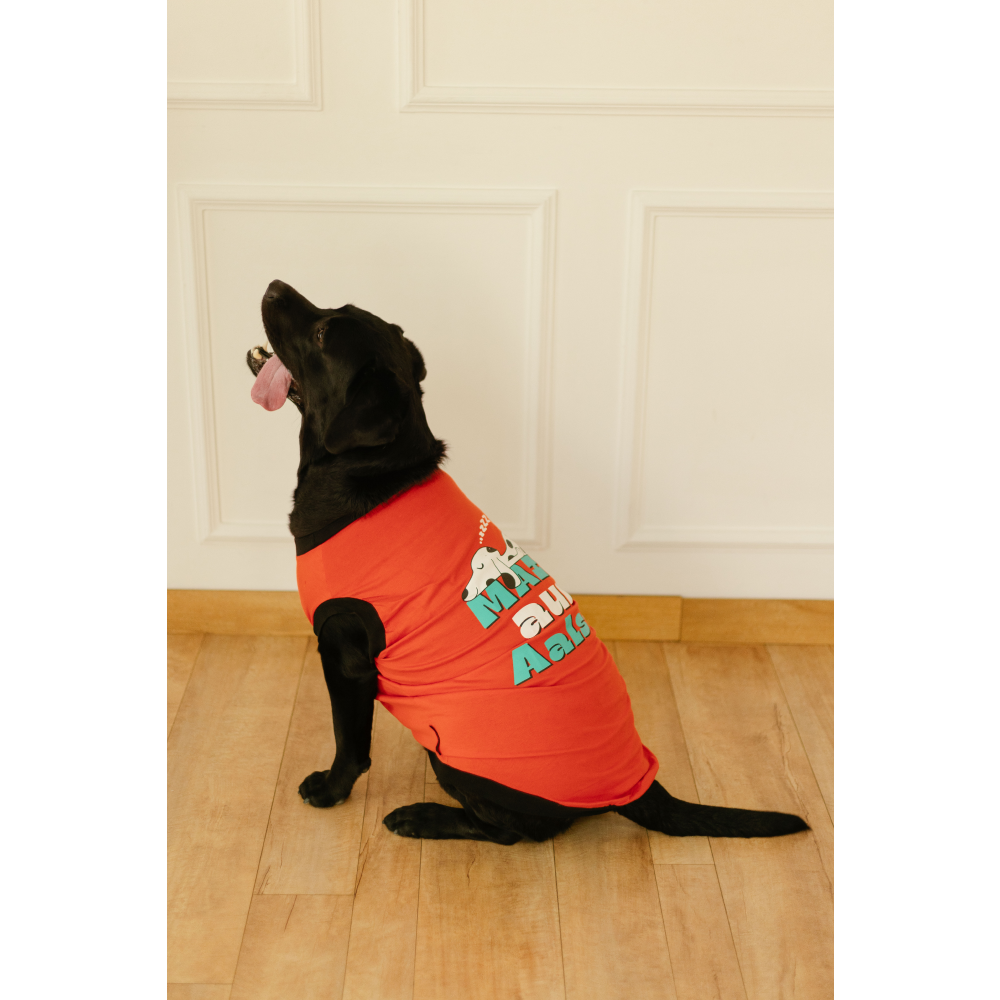 Pet Set Go Main Aur Aalsi T-shirt for Dog (Red) image 8