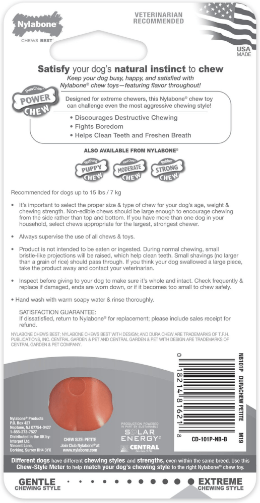 Nylabone Bacon Flavoured Power Chew Bone (Brown) image 2
