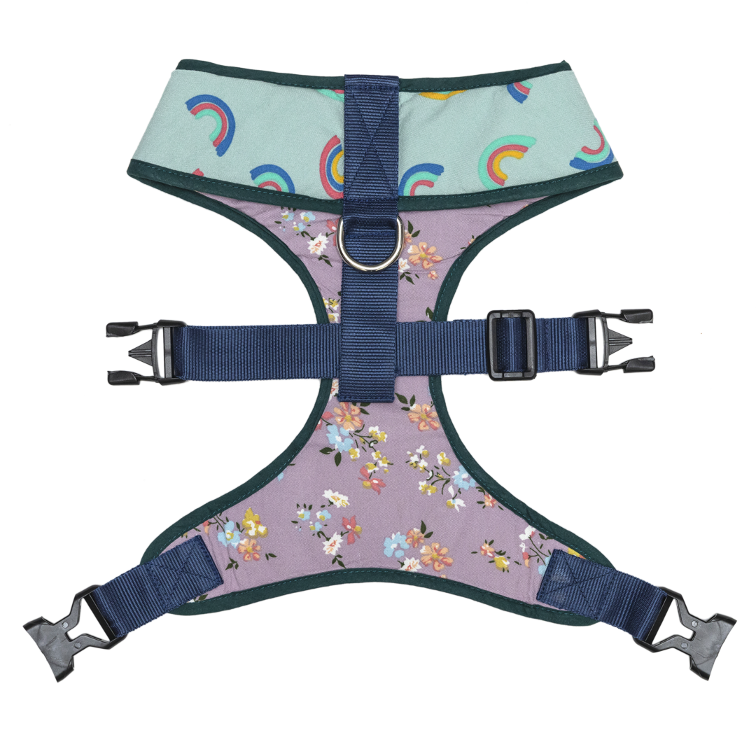 Pet And Parents Floral Rainbow Reversible Harness for Dogs image 4