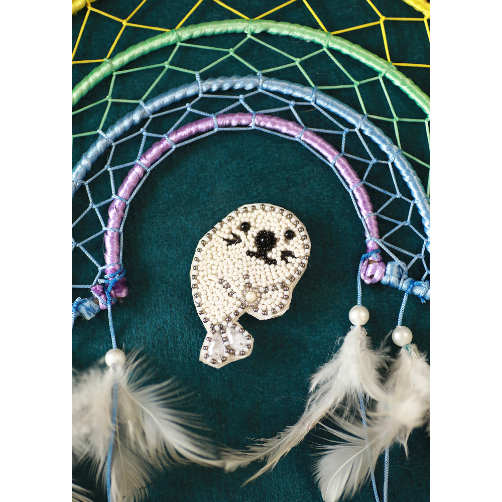 Furry Tales Flipper Seal Handcrafted Brooch